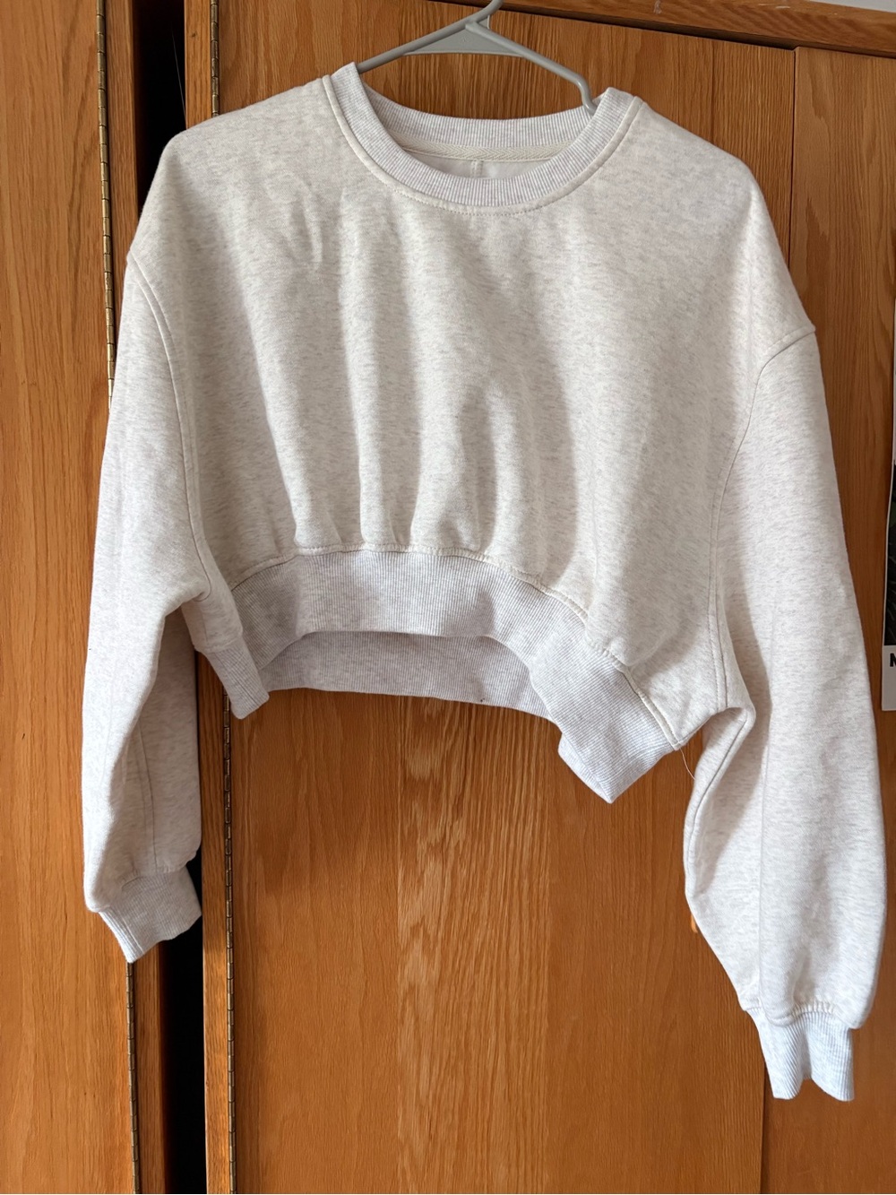bp Cropped Crewneck Sweatshirt - Light Gray